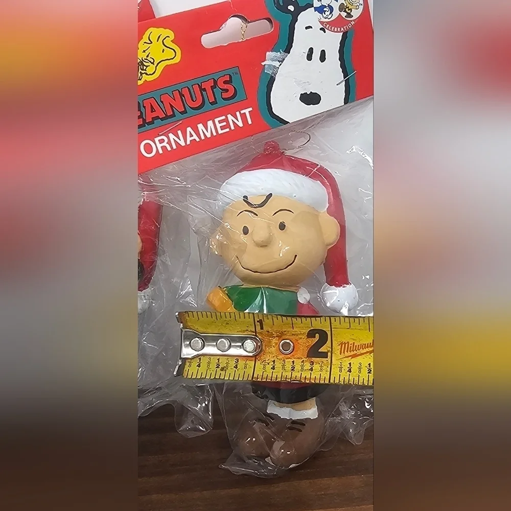 Vintage Kurt Adler Peanuts Christmas Ornaments Lucy, Woodstock & Charlie Brown